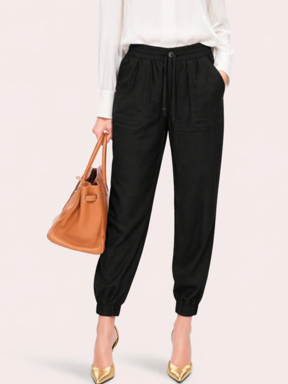 Tahari Black Jogger Pant